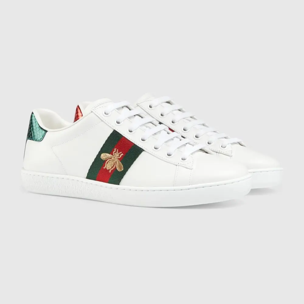 Giày Gucci Ace Sneaker With Bee 'White' 431942-02JP0-9064 - Ảnh 3