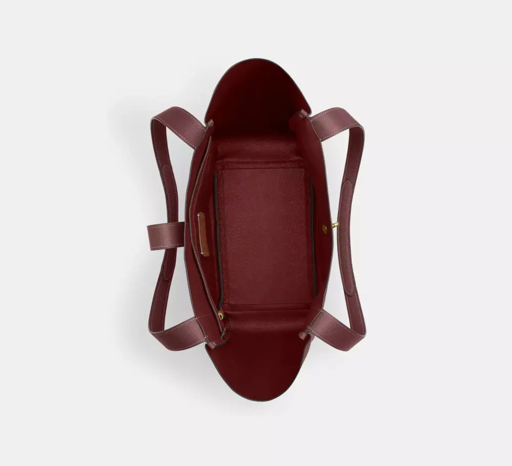 Túi Coach Hadley Turnlock Tote Bag 'Dark Wine' CAL17-IMORX - Ảnh 4