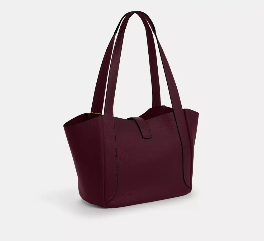Túi Coach Hadley Turnlock Tote Bag 'Dark Wine' CAL17-IMORX - Ảnh 3