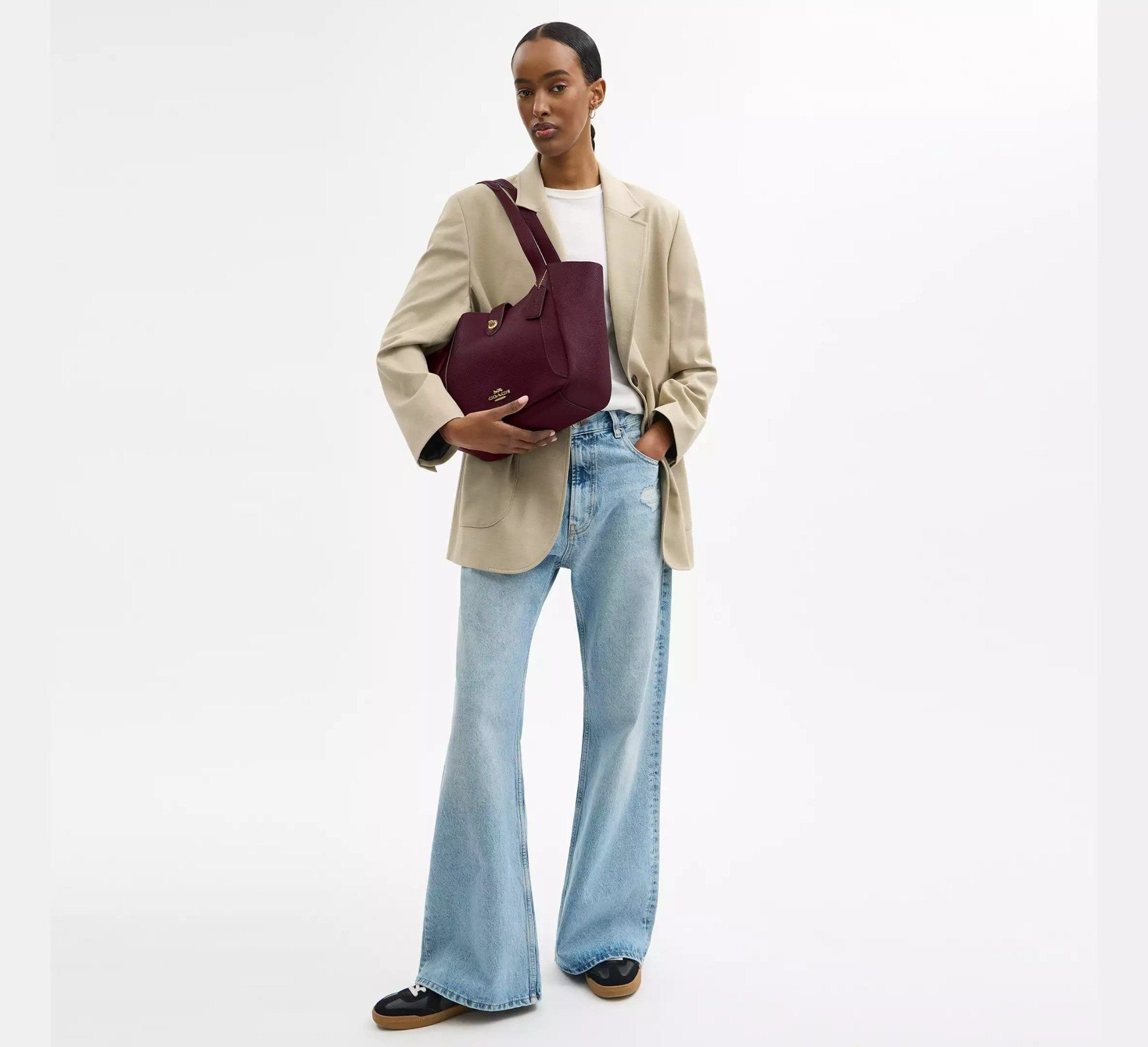 Alternative view of Túi Coach Hadley Turnlock Tote Bag 'Dark Wine' CAL17-IMORX