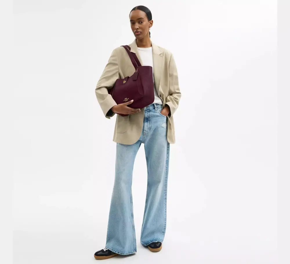 Alternative view of Túi Coach Hadley Turnlock Tote Bag 'Dark Wine' CAL17-IMORX