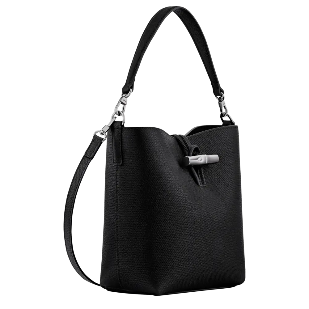 Túi Longchamp Le Roseau XS Bucket Bag 'Black' 10314HFP001 - Ảnh 3
