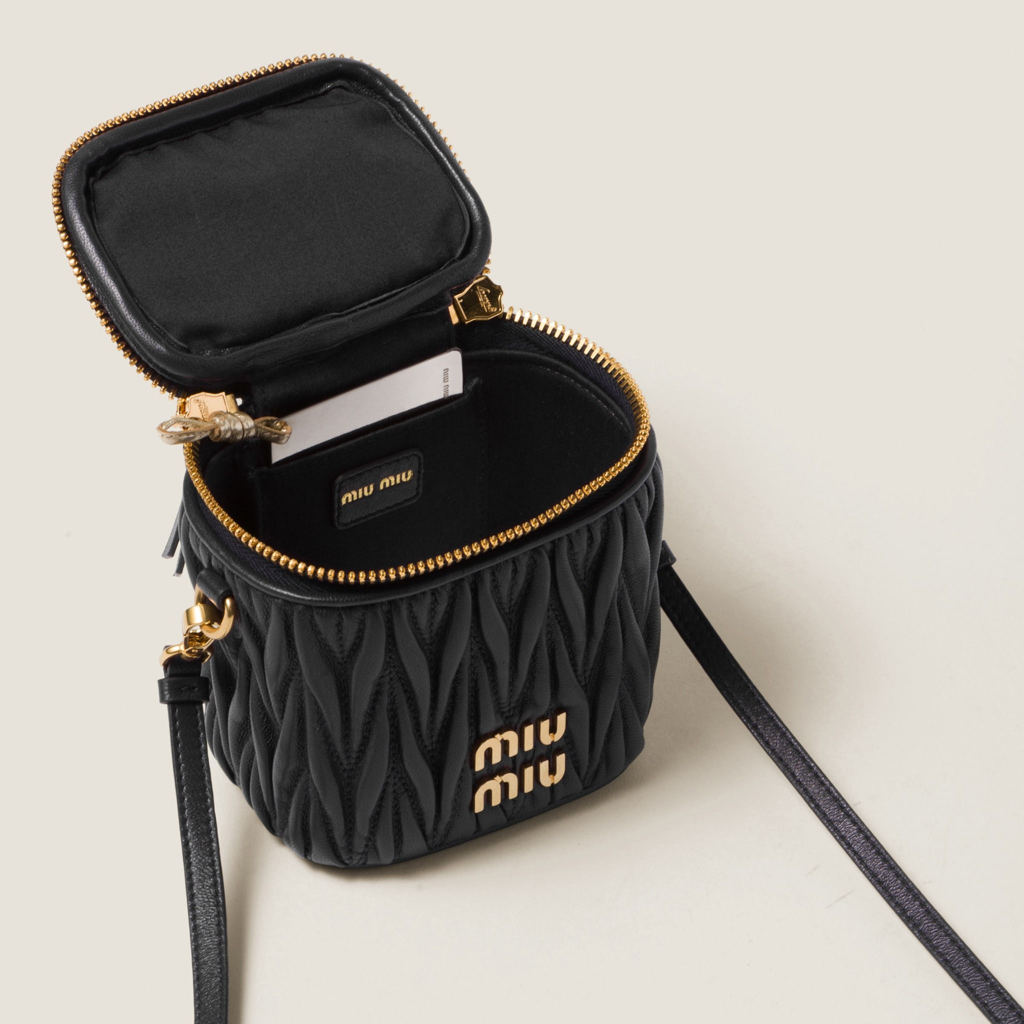 Túi Miu Miu Matelassé Micro Bag 'Black' 5NR018-2FPP-F0002 - Ảnh 4