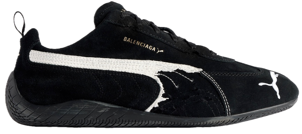 Giày Balenciaga Speedcat Suede 'Black White' 847146WSDSD1090