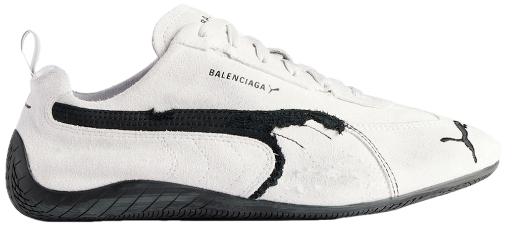 Giày Balenciaga Speedcat Suede 'White Black' 847146WSDSD9010
