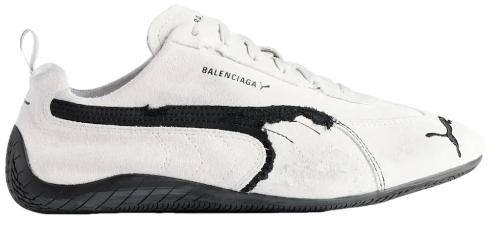 Giày Balenciaga Speedcat Suede 'White Black' 847146WSDSD9010