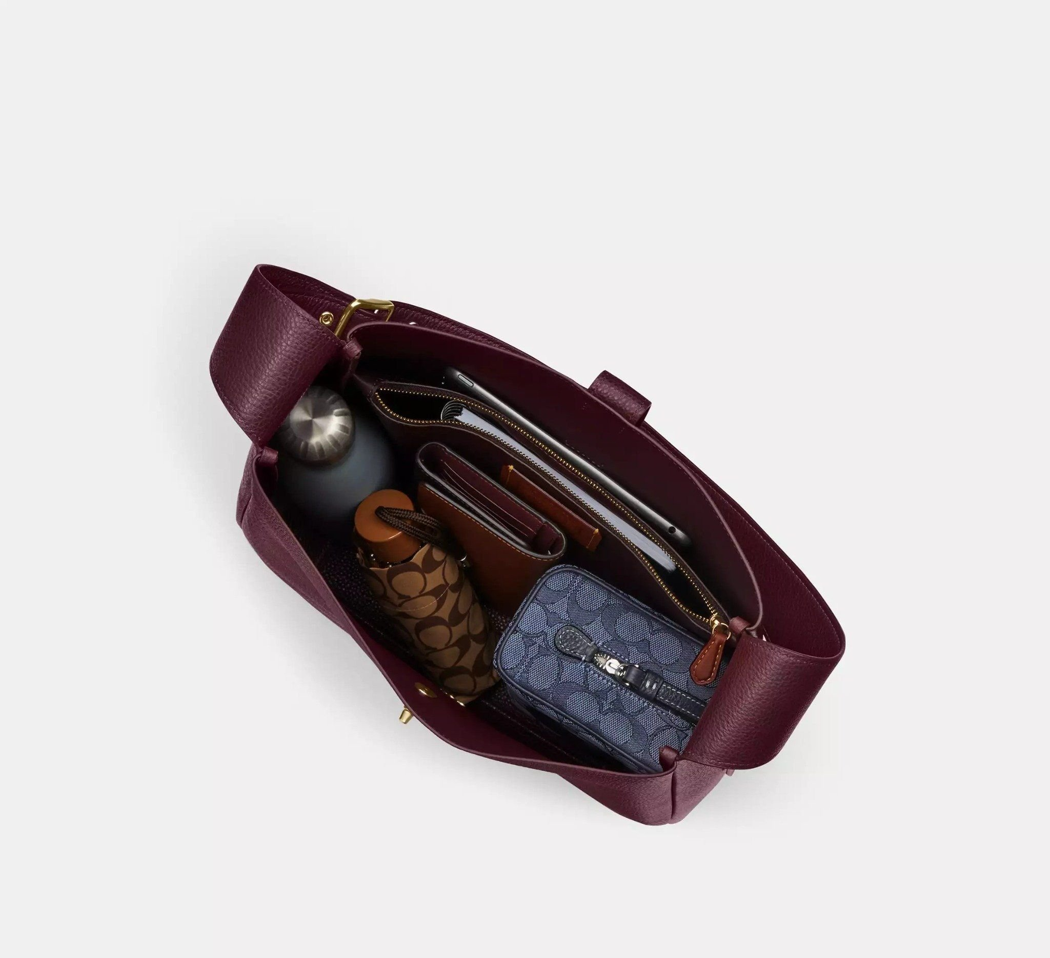 Túi Coach Hadley Large Shoulder Bag 'Dark Wine' CCD65-IMORX - Ảnh 5