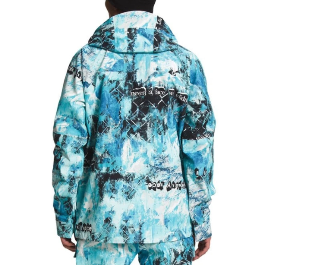 Áo The North Face Printed Dragline Hooded Jacket 'Blue White' NF0A7ZUF-9C1 - Ảnh 4