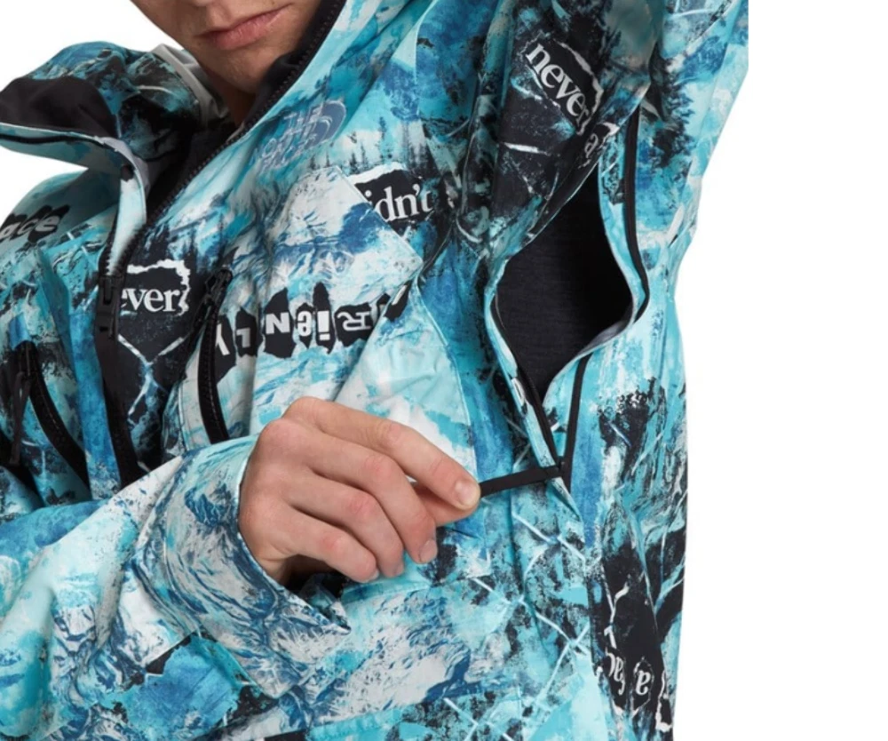 Áo The North Face Printed Dragline Hooded Jacket 'Blue White' NF0A7ZUF-9C1 - Ảnh 3