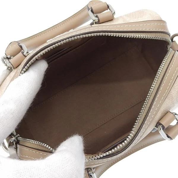 Túi Coach Mini Rowan Crossbody Signature Stripe 'Sand' CW331-SVPWH - Ảnh 5