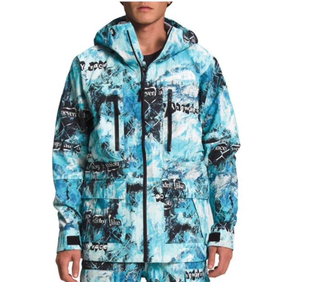 Áo The North Face Printed Dragline Hooded Jacket 'Blue White' NF0A7ZUF-9C1 - Ảnh 5