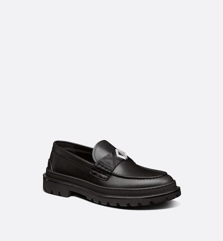 Giày Dior Explorer Loafer Calfskin CD Diamond Canvas 'Black Smooth' 3LO126ZSC-H900 - Ảnh 5
