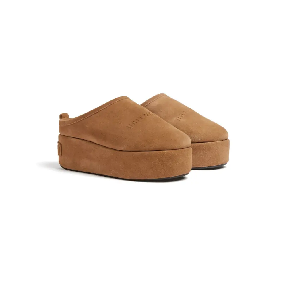 Giày Balenciaga Alaska Soft Platform Mule 'Brown' 825258WBFC12200 - Ảnh 5