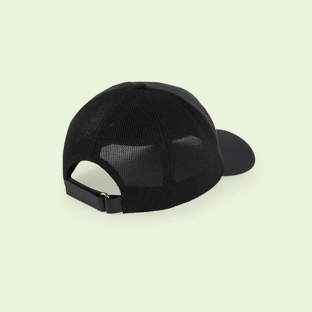 Mũ Gucci Baseball Hat With Gucci Patch 'Black' 701324-4HAOY-1060 - Ảnh 5