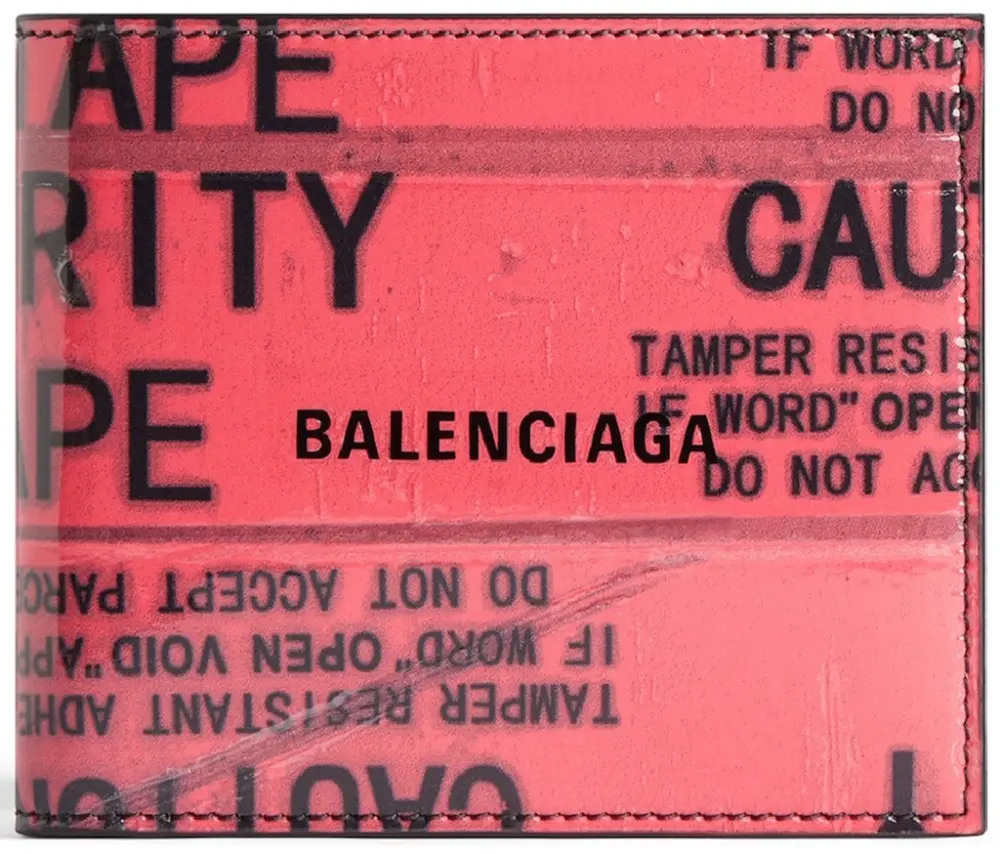 Ví Balenciaga Tape Type Square Folded Wallet 'Red' 8354722ABY81065