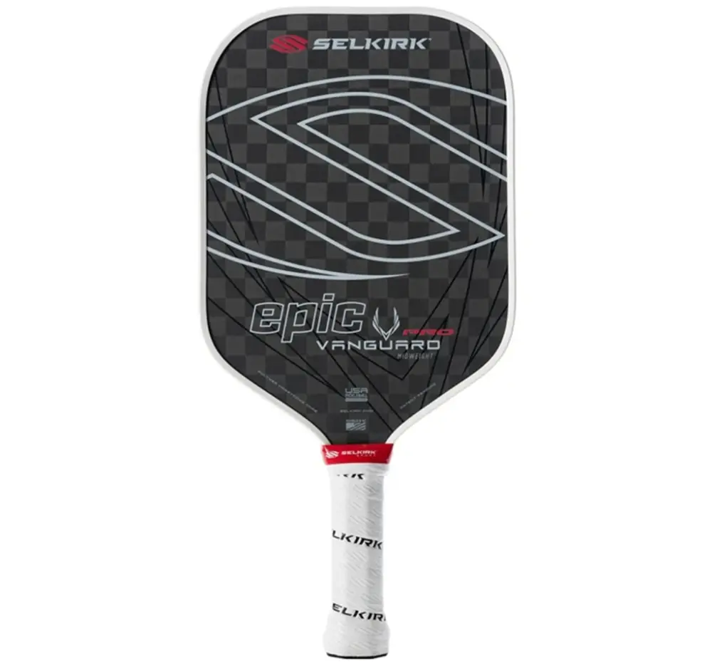 Vợt Pickleball Selkirk Vanguard Pro Epic Raw Carbon 16mm ‘Black White’