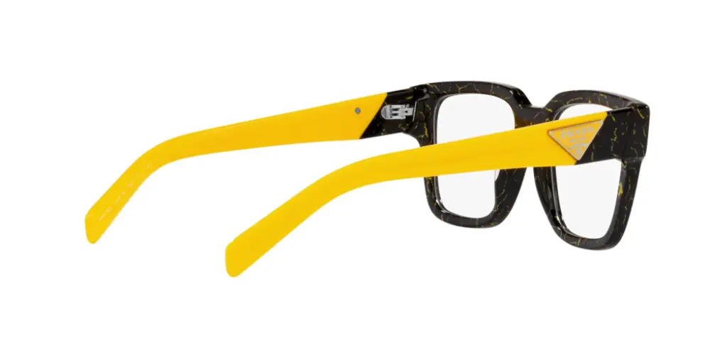 Kính Prada Square Eyeglasses 'Yellow Black' PR08ZV-19D1O1 - Ảnh 3
