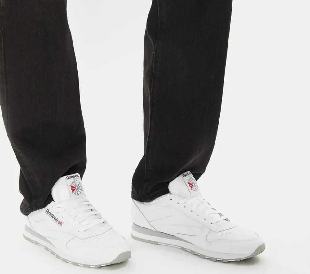 Giày Reebok Classic Leather 'White Grey' 100008789 - Ảnh 3