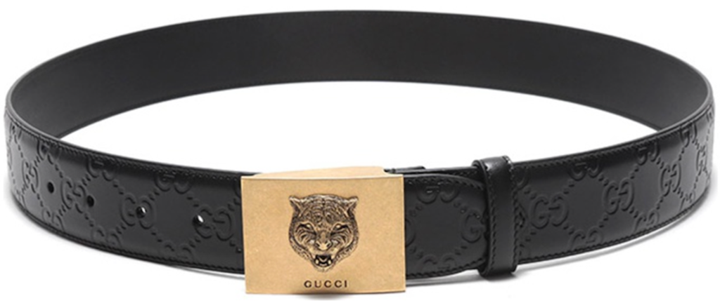 Thắt Lưng Gucci GG Signature Tiger Head Belt 'Black' 429021-CWC1T-1000