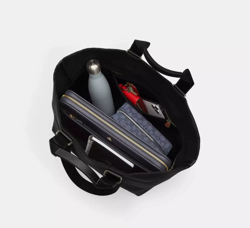 Túi Coach Tour Tote Bag 'Black' CCG38-QBM2 - Ảnh 6
