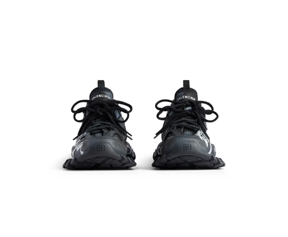 Giày Balenciaga Track Signature Sneaker 'Black' 542023WTRHW1090 - Ảnh 3