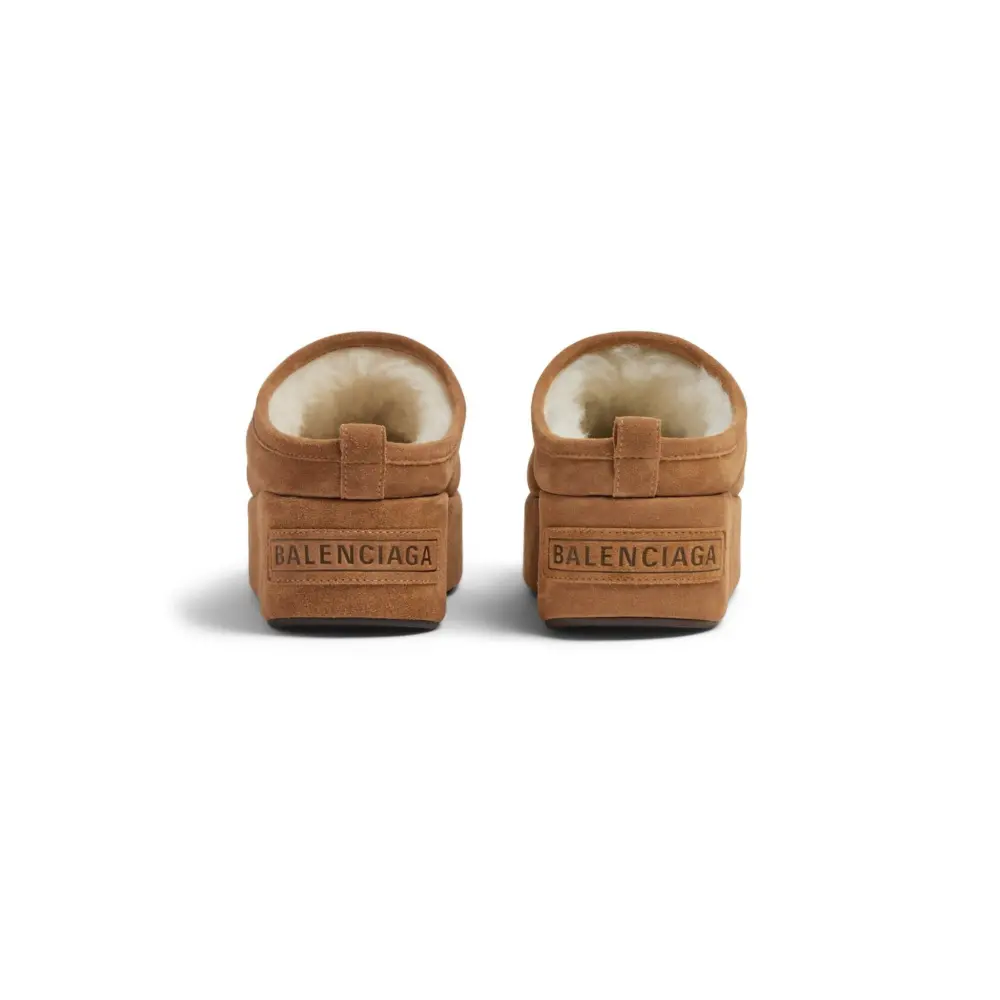 Giày Balenciaga Alaska Soft Platform Mule 'Brown' 825258WBFC12200 - Ảnh 4