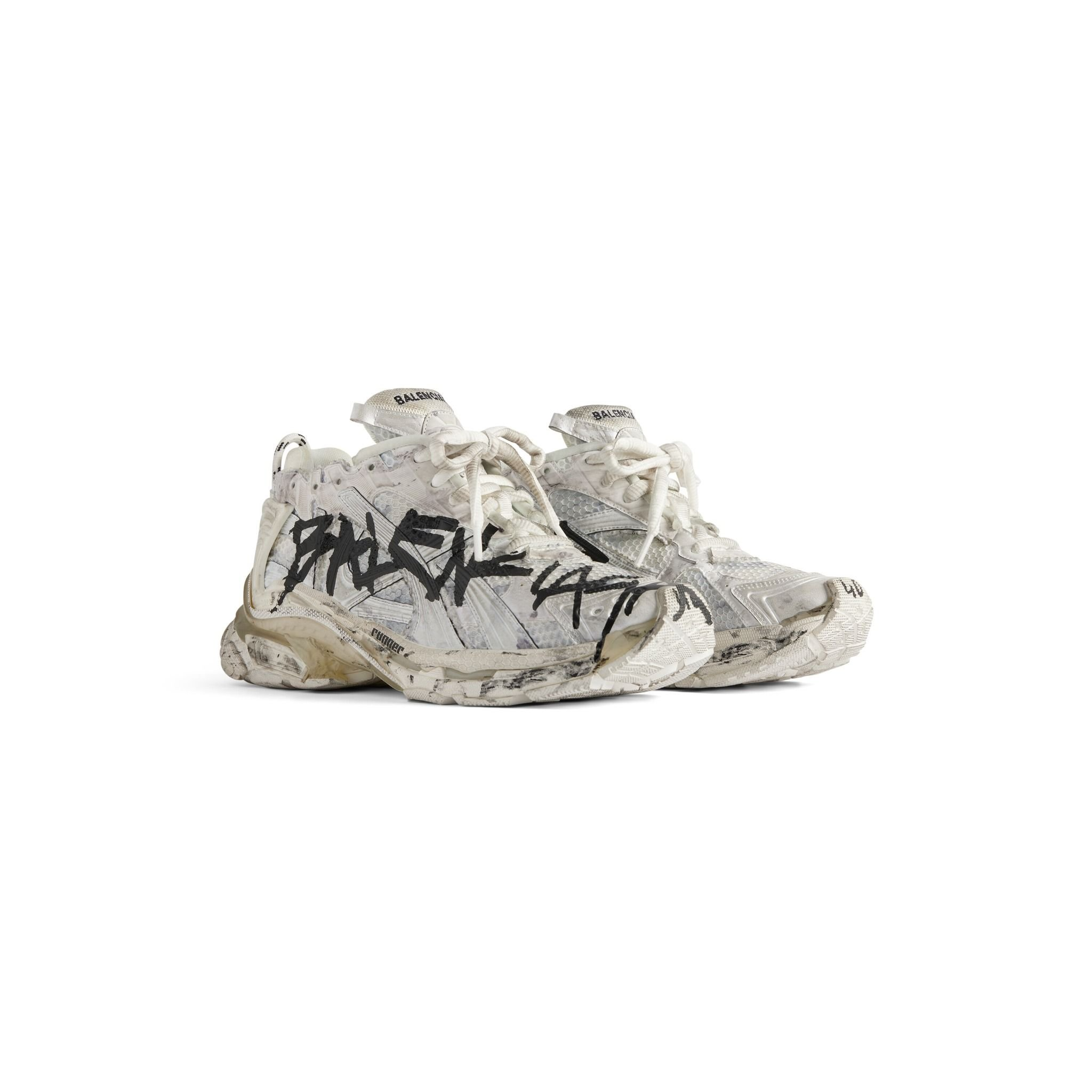 Alternative view of Giày Balenciaga Runner Graffiti Trainers 'White' 772767W3RBQ9010