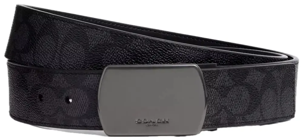 Thắt Lưng Coach Plaque Buckle Reversible Belt 'Black' CY941-QBMI5