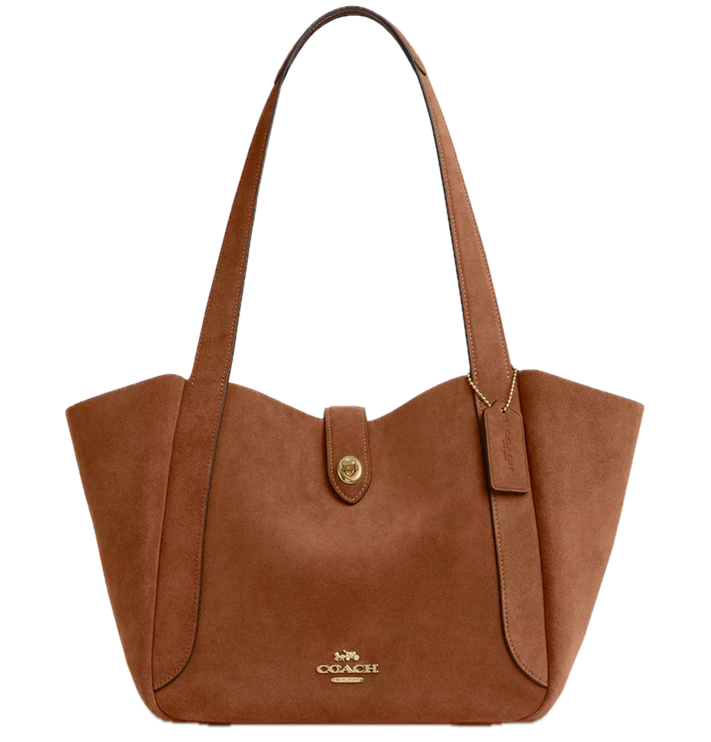 Túi Coach Hadley Turnlock Tote Bag 'Brown' CCC76-IMXAF