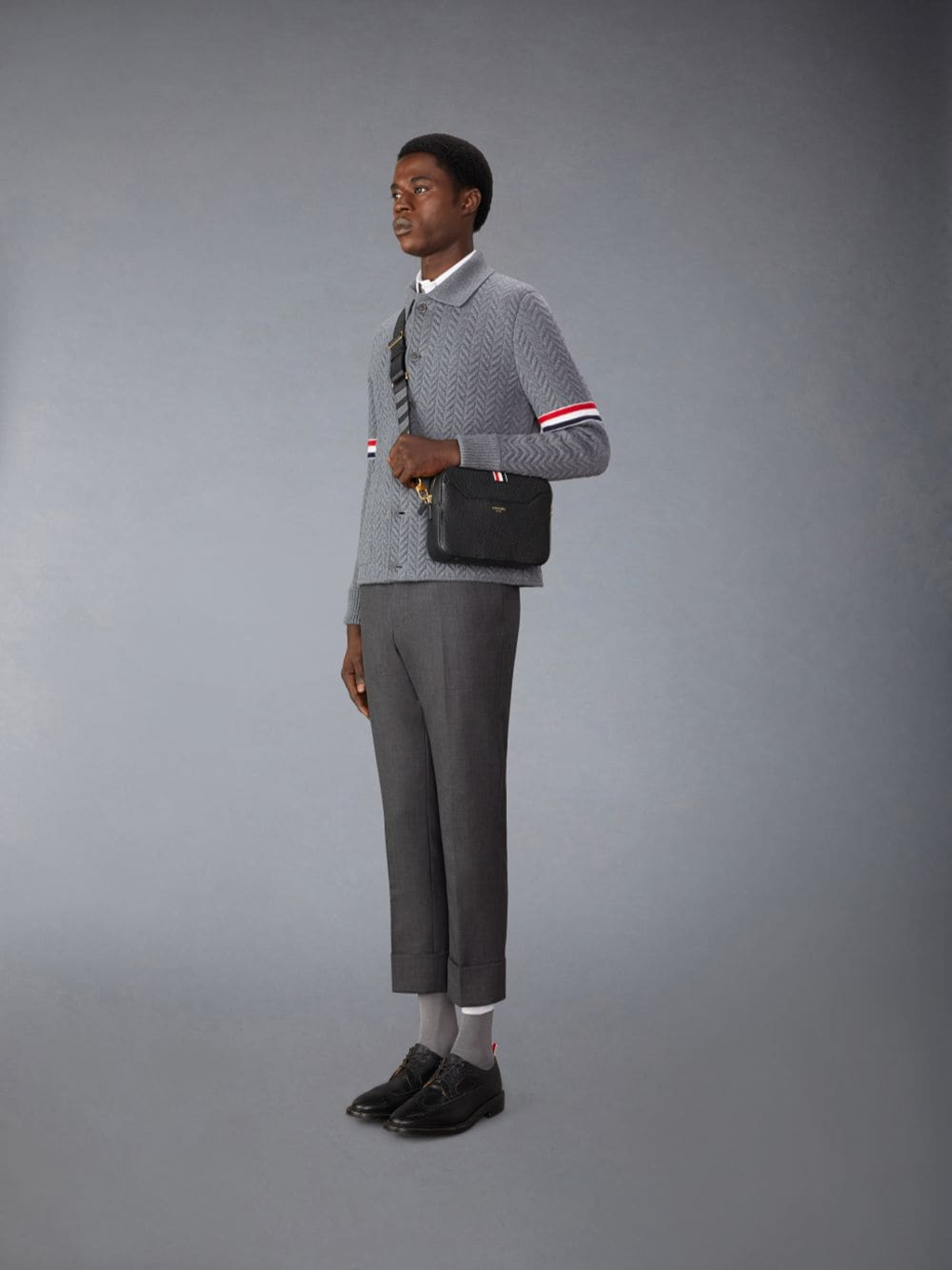 Alternative view of Túi Thom Browne Soft Pebble Grain 4-Bar 'Black' UAG188A-L0090-001