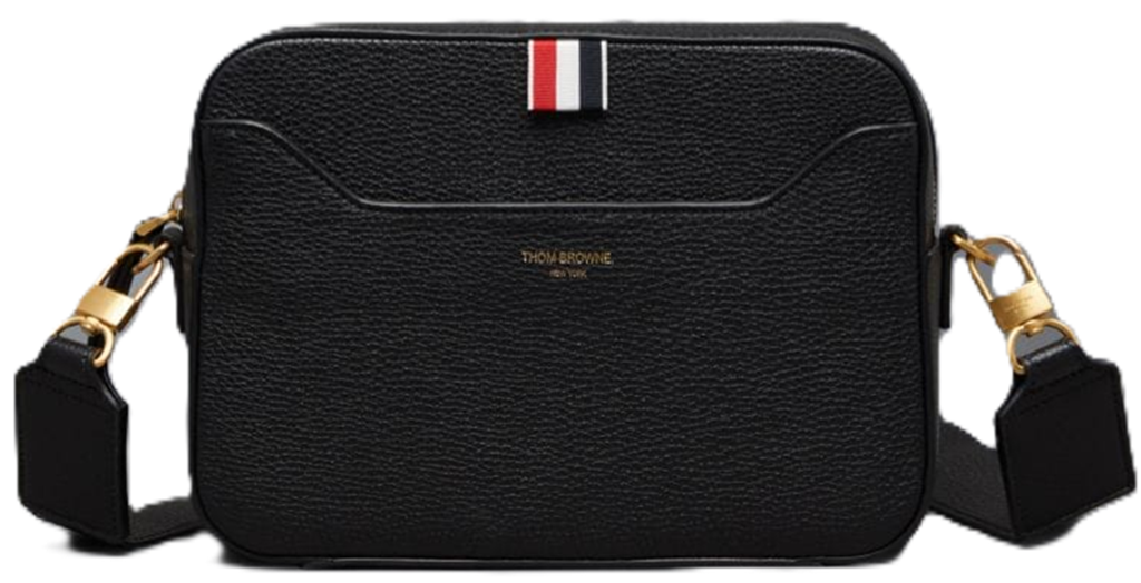 Túi Thom Browne Soft Pebble Grain 4-Bar 'Black' UAG188A-L0090-001