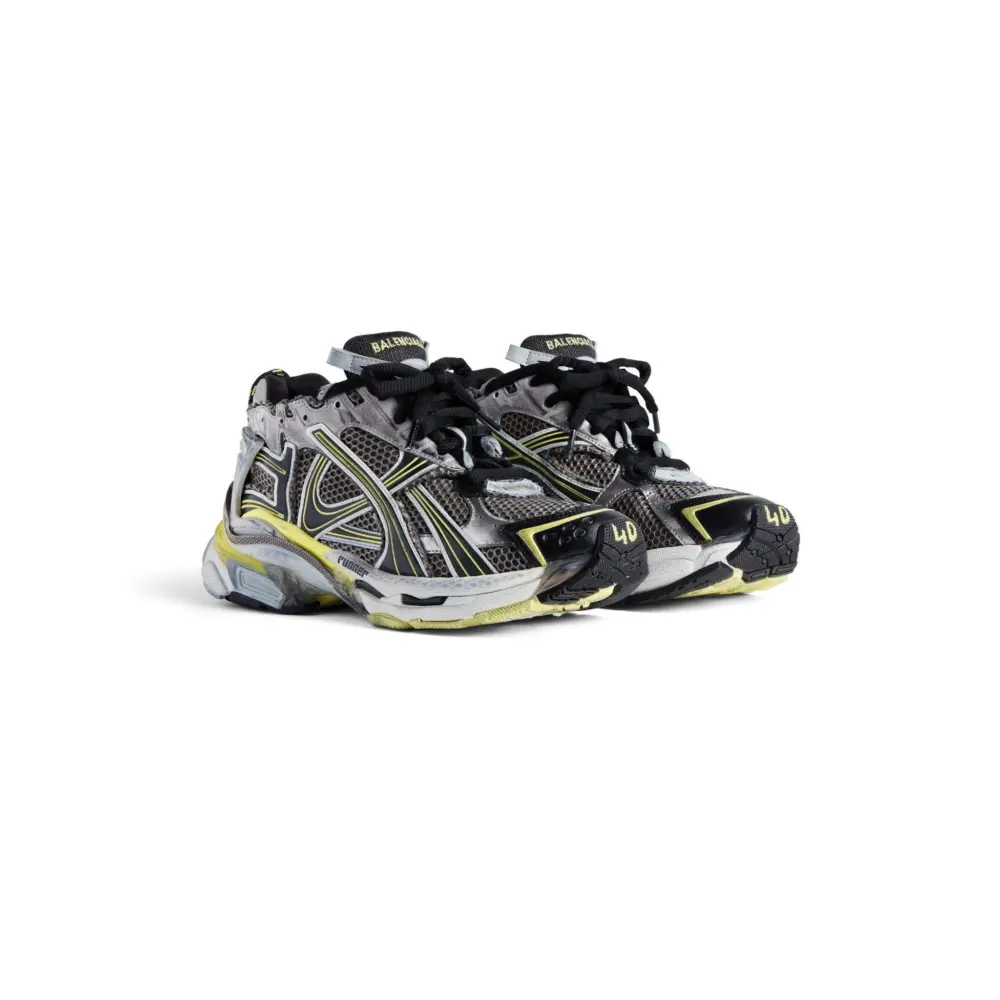 Giày Balenciaga Runner Trainers 'Grey Yellow' 772774W3RMU1279 - Ảnh 4