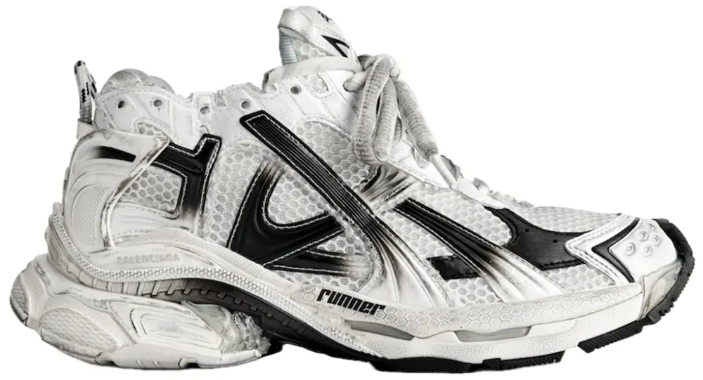 Giày Balenciaga Runner Gradient Trainers 'White Black' 772774WRUNG9010