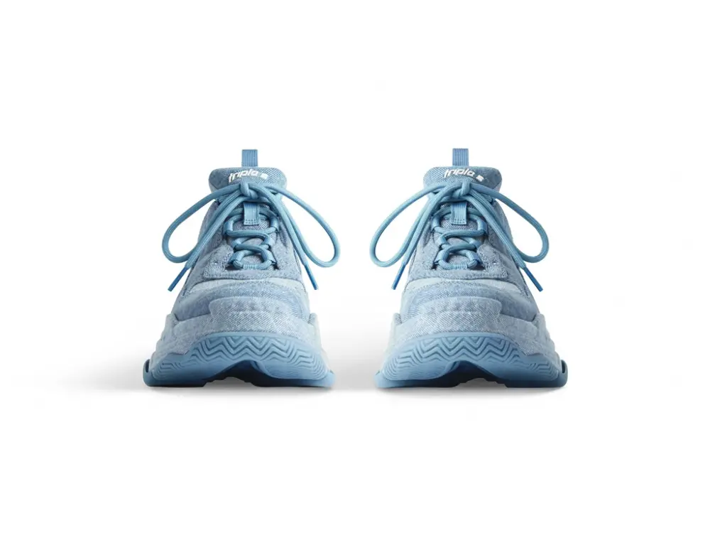Giày Balenciaga Triple S Trainers Denim 'Blue' 524039W2DEN4000 - Ảnh 3