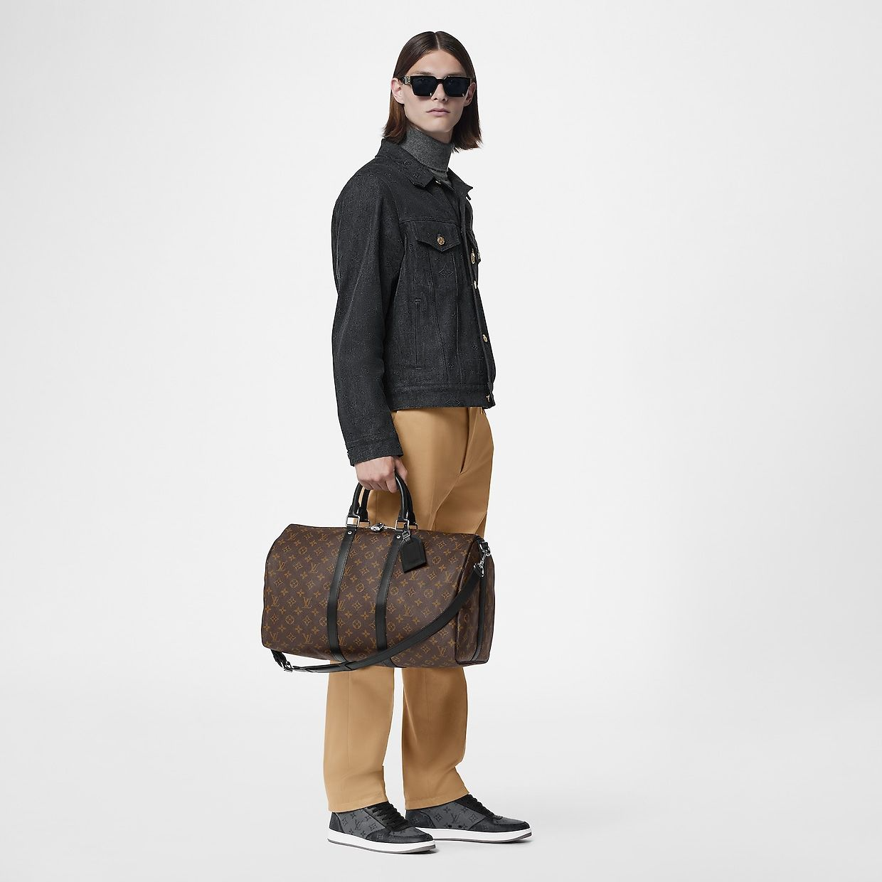 Alternative view of Túi Louis Vuitton Keepall Bandoulière 45 'Monogram Macassar' M56711