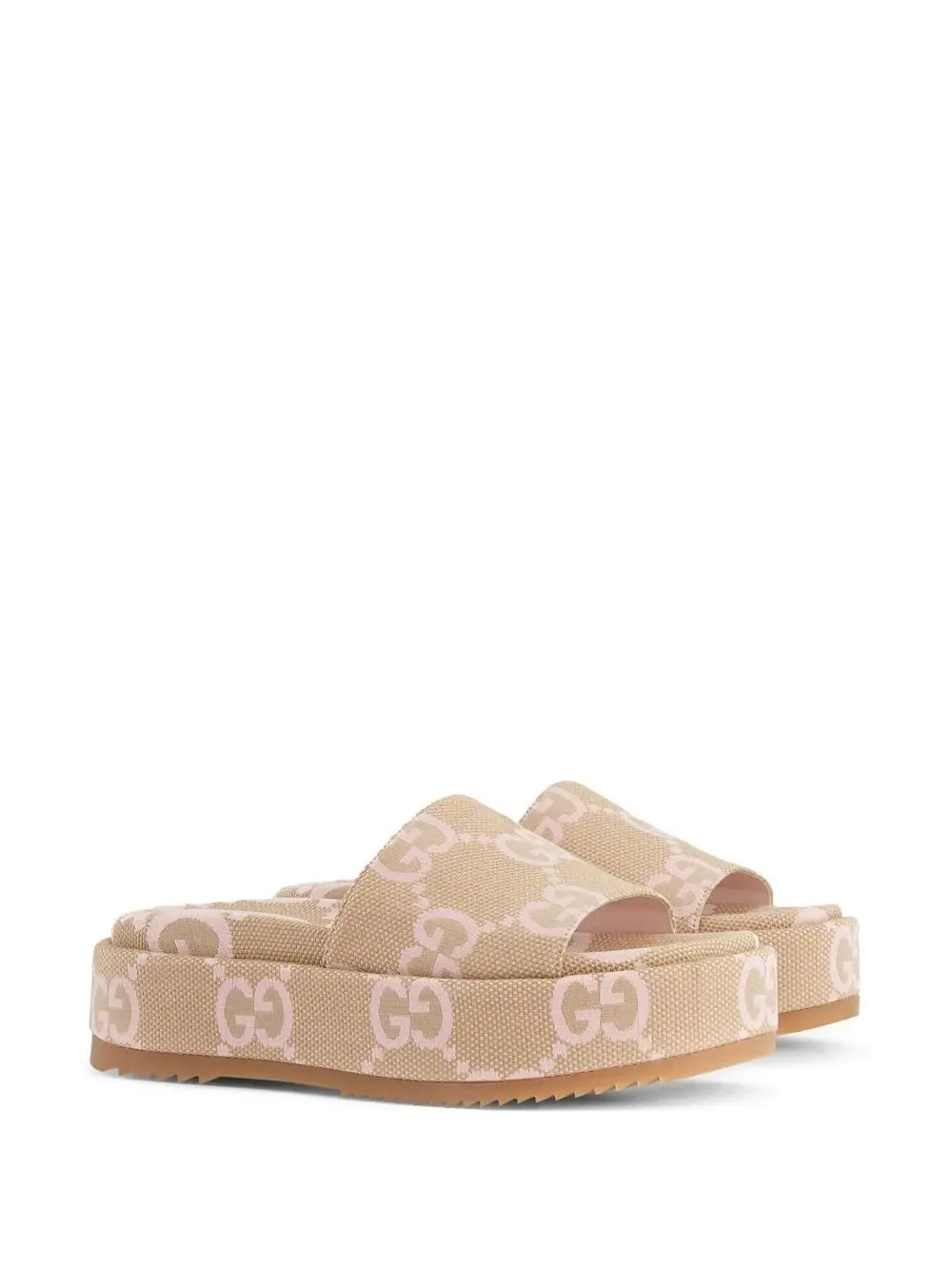 Alternative view of Dép Gucci Maxi GG Platform Slide 'Beige' 730043-UKO00-8805