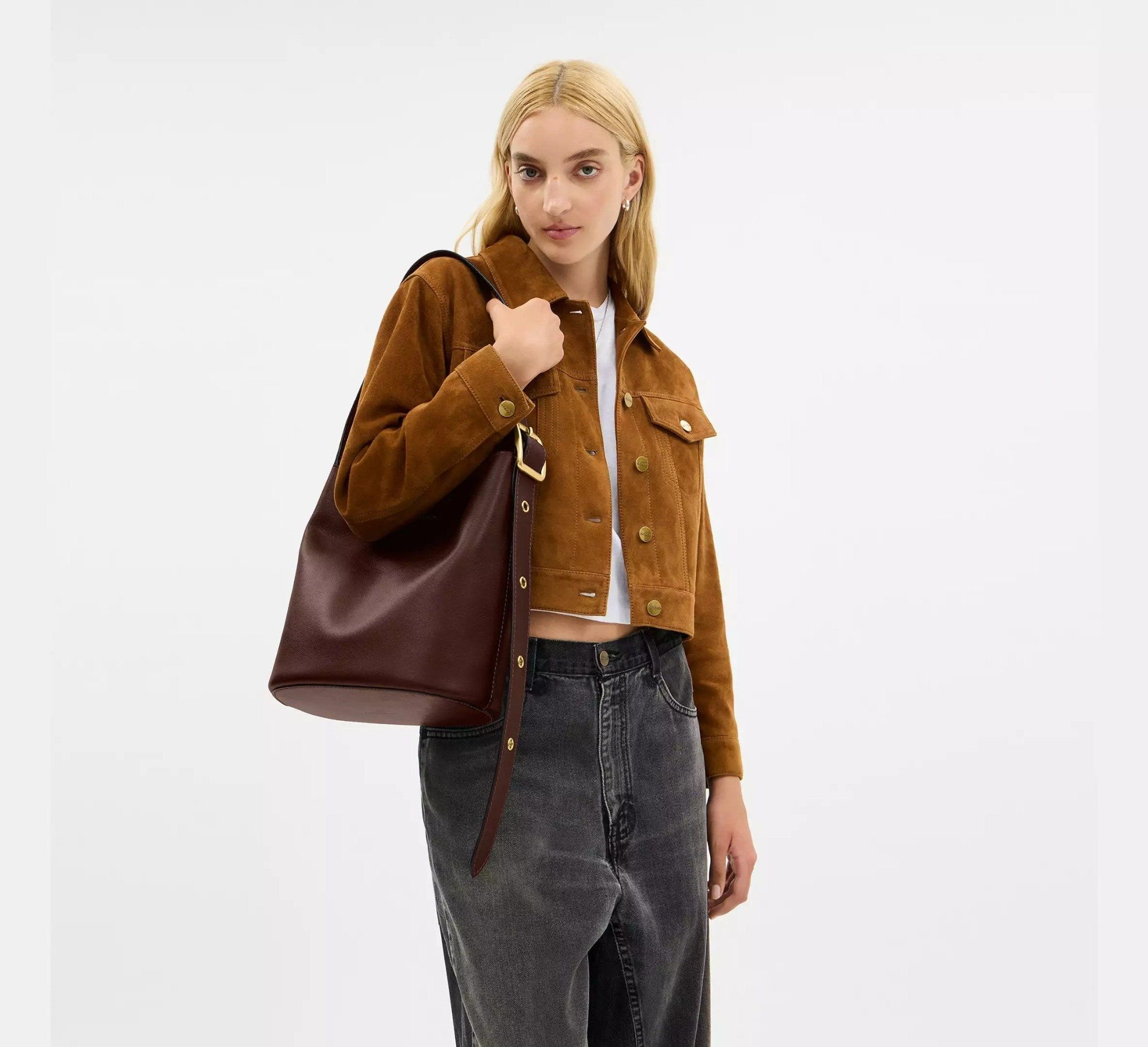 Túi Coach Bleecker Bucket Bag 'Maple' CCC23-B4MPL - Ảnh 3