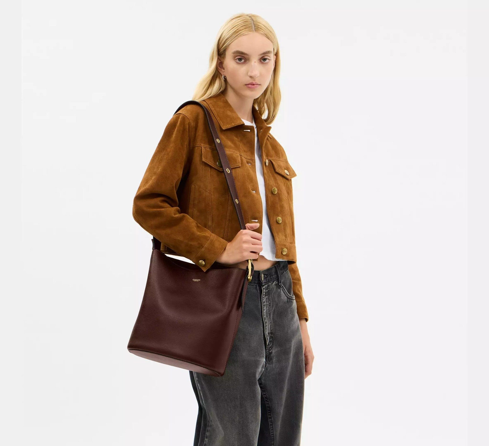 Alternative view of Túi Coach Bleecker Bucket Bag 'Maple' CCC23-B4MPL