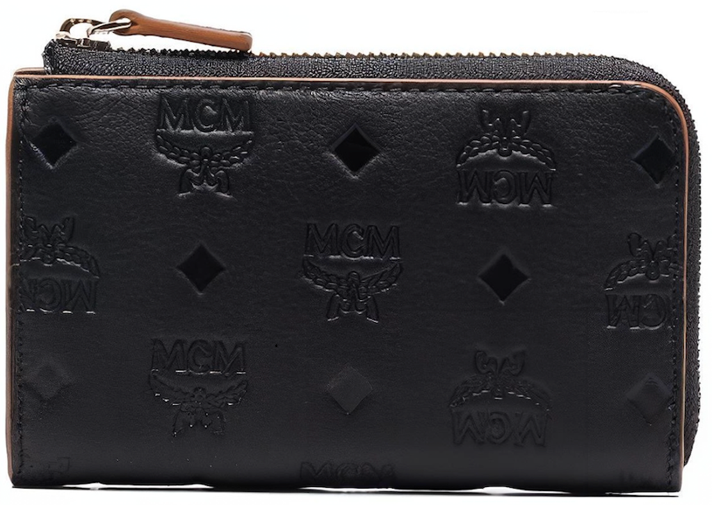 Ví MCM Embossed Zip Card Wallet 'Black'