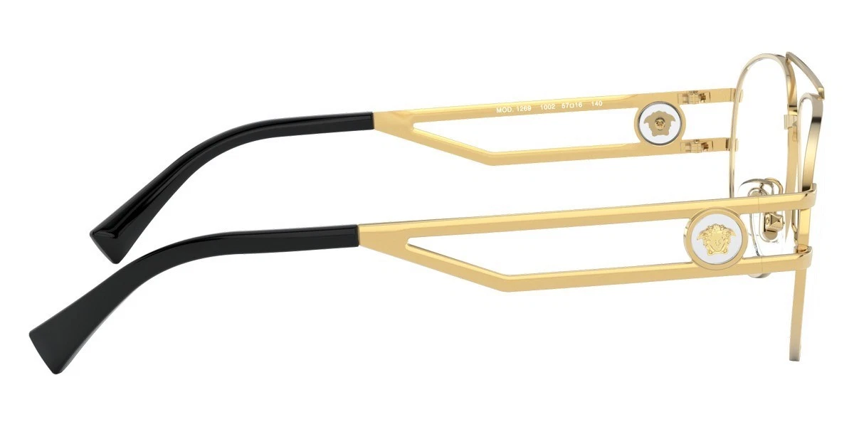 Alternative view of Kính Versace Metal Aviator Eyeglasses 'Gold' VE1269-1002