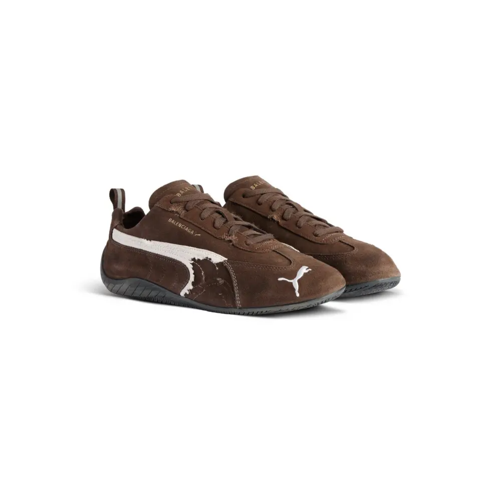 Giày Balenciaga Speedcat Suede 'Brown' 847146WSDSD2910 - Ảnh 3
