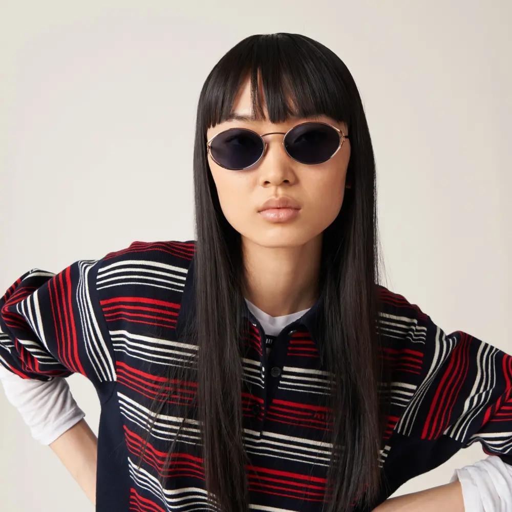 Alternative view of Kính Miu Miu Logo Sunglasses 'Blue' SMU52Y-EZVF-F01V1-C-054