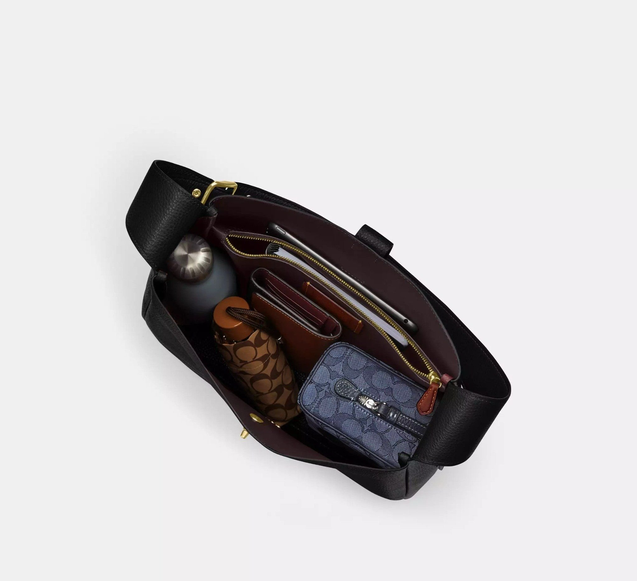 Túi Coach Hadley Large Shoulder Bag 'Black' CCD65-IMBLK - Ảnh 5