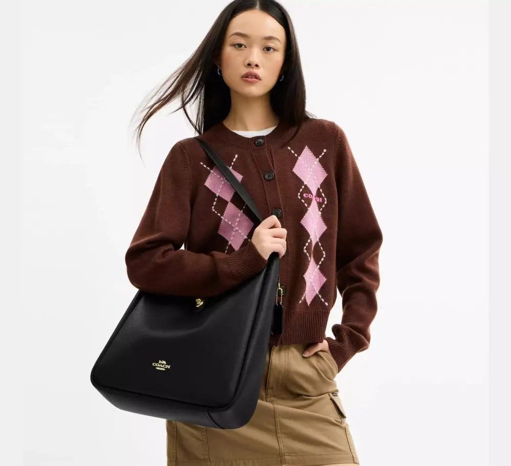 Alternative view of Túi Coach Hadley Large Shoulder Bag 'Black' CCD65-IMBLK