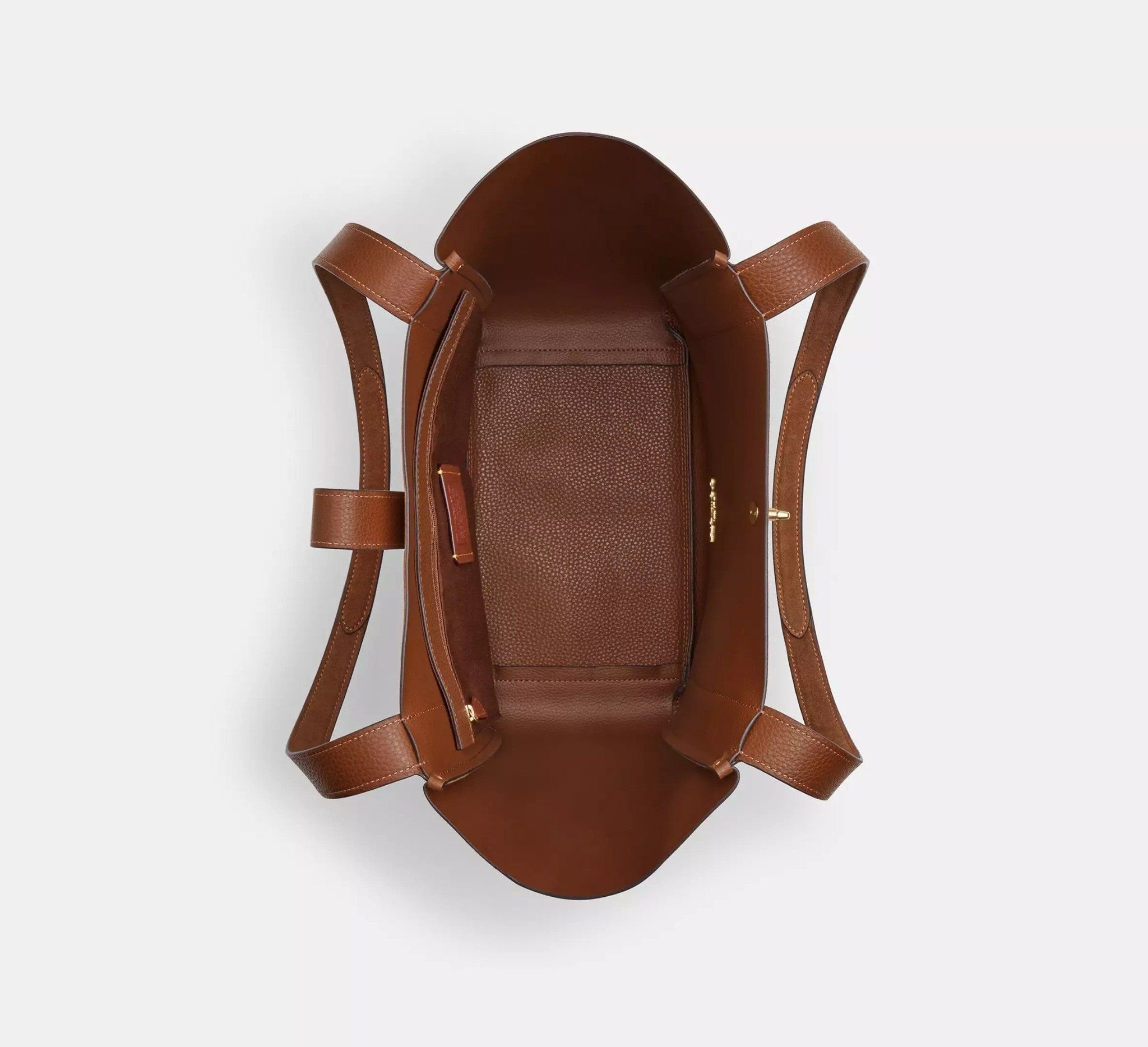 Túi Coach Hadley Turnlock Tote Bag 'Brown' CCC76-IMXAF - Ảnh 4