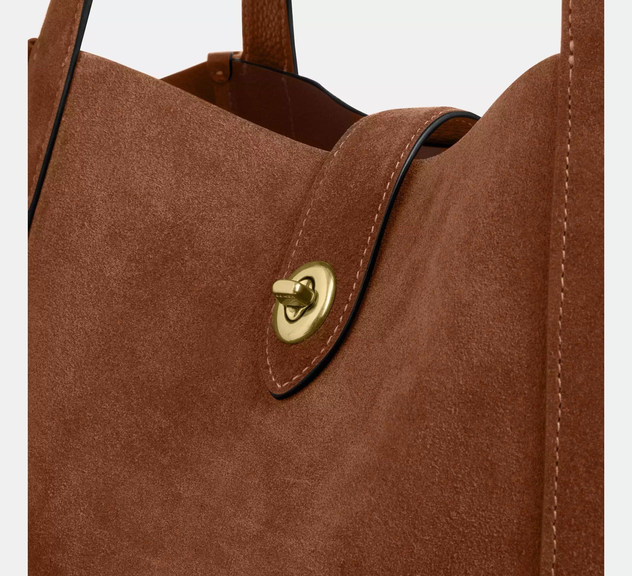 Túi Coach Hadley Turnlock Tote Bag 'Brown' CCC76-IMXAF - Ảnh 7