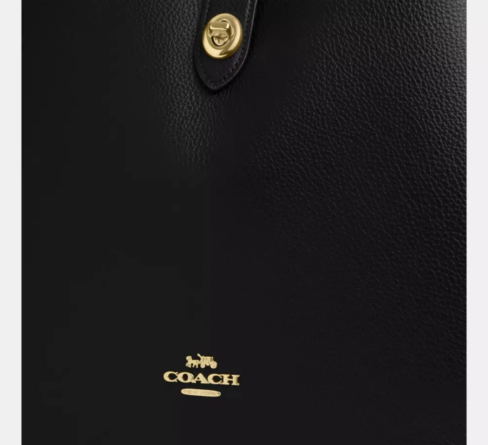 Túi Coach Hadley Large Shoulder Bag 'Black' CCD65-IMBLK - Ảnh 7