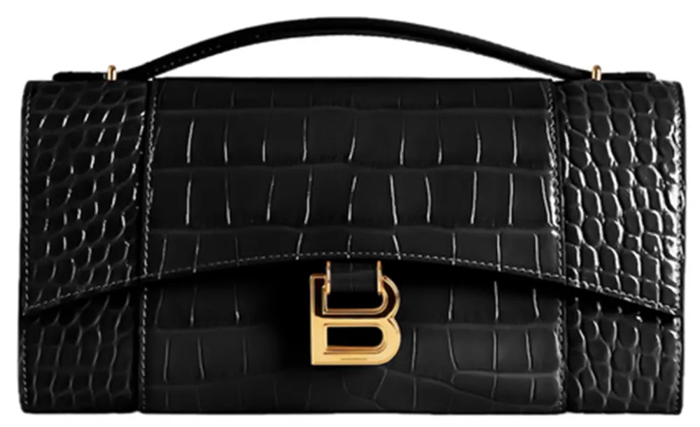 Ví Balenciaga Hourglass Pochette 'Black' 8345022ABLU1000