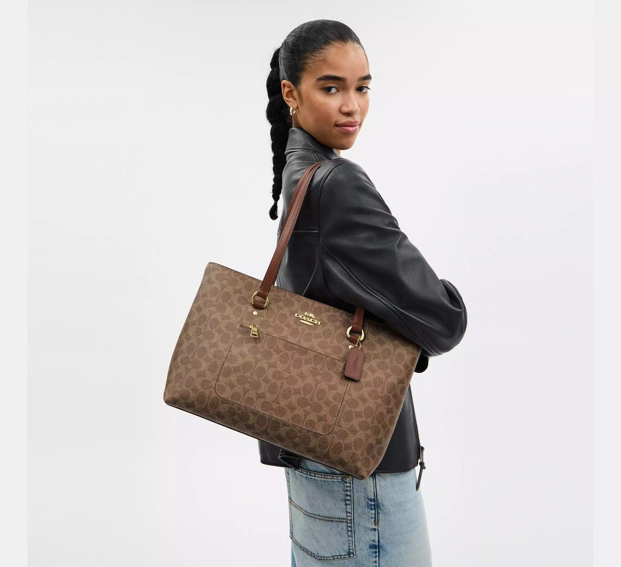 Alternative view of Túi Coach Station Tote Bag 'Brown' CCD69-IMXHE