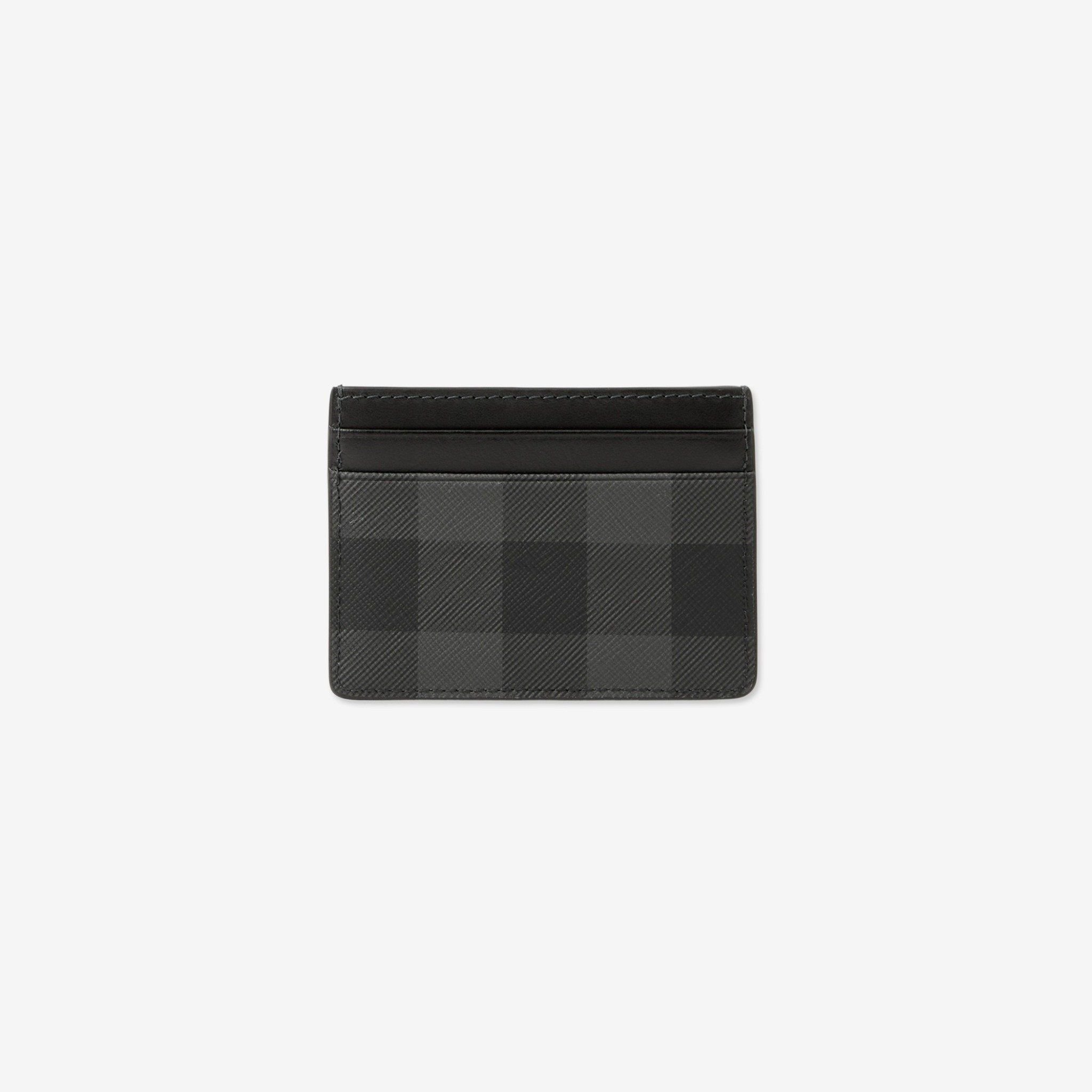 Alternative view of Ví Burberry Check Card Case 'Charcoal' 81122551